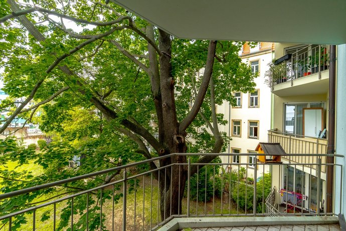 Blick vom Balkon