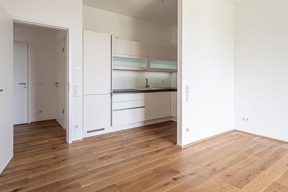 Küche zum Wohnzimmer offen