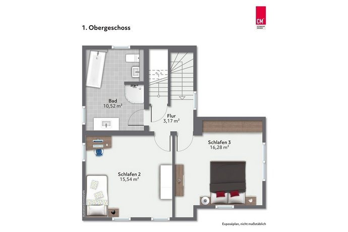 Grundriss 1 Obergeschoss Grundriss 1 Obergeschoss