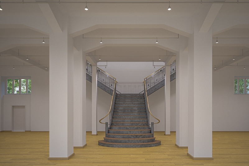 Treppe zur oberen Etage - Visualisierung